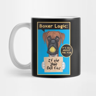 fun loving cute adorable Boxer with Tennis Ball Mug